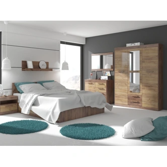 Skříň GATTON 3D2S, craft tobaco/craft zlatý, 5 let záruka