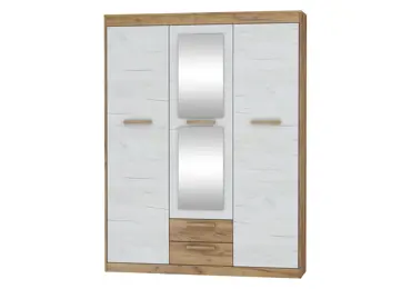 Skříň GATTON 3D2S, craft zlatý/craft bílý