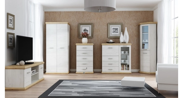 Skříň GIROLAMO, dub divoký/jasan bílý