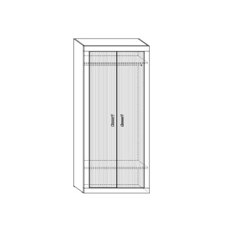 Skříň GOUDINI 2D, craft bílý/craft zlatý, 5 let záruka