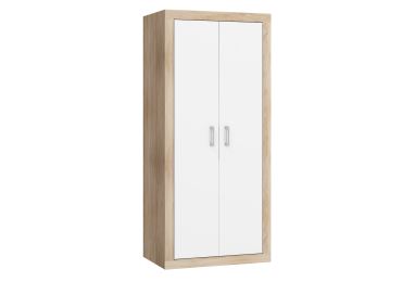 Skříň GOUDINI 2D, dub sonoma/bílý lesk