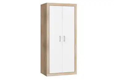 Skříň GOUDINI 2D, dub sonoma/bílý lesk