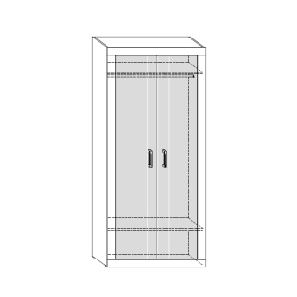 Skříň GOUDINI 2D, dub sonoma/dub sonoma tm., 5 let záruka