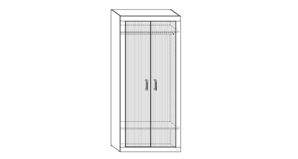 Skříň GOUDINI 2D, švestka wallis/černý lesk, 5 let záruka