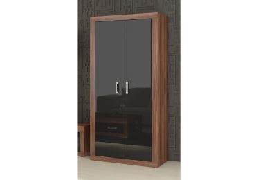 Skříň GOUDINI 2D, švestka wallis/černý lesk