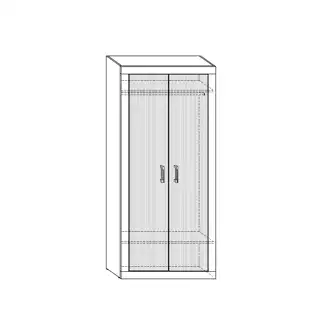 Skříň GOUDINI 2D, švestka wallis/černý lesk