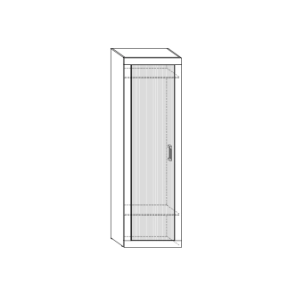 Skříň GOUDINI, švestka wallis/černý lesk, 5 let záruka