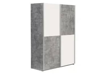 Skříň HAMZA, beton/bílá