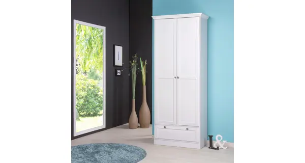 Skříň HUNGABEE 2D1S, bílá DOPRODEJ