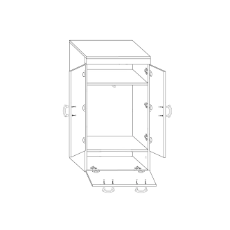 Skříň IRUS, dub sonoma/bílý lesk, 5 let záruka