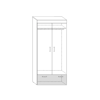 Skříň IRUS, švestka/černý lesk - II. jakost, POUZE OSOBNÍ ODBĚR