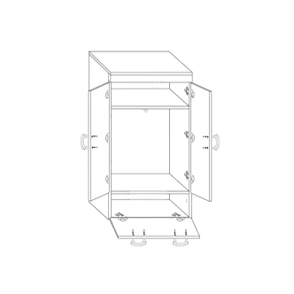 Skříň IRUS, švestka/černý lesk - II. jakost, POUZE OSOBNÍ ODBĚR