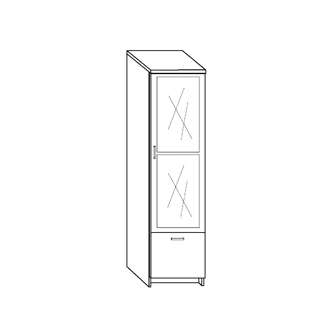 Skříň k předsíni CHIRAWA se zrcadlem, olše