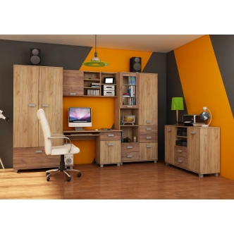 Skříň KEATING, craft zlatý/craft tobaco, 5 let záruka