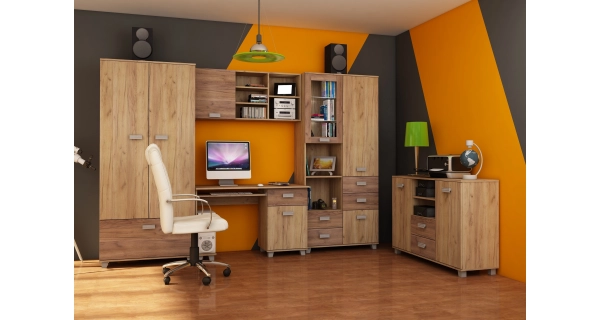 Skříň KEATING, craft zlatý/craft tobaco, 5 let záruka