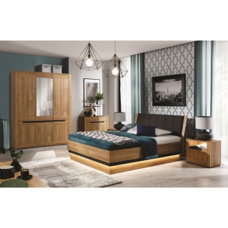 Skříň KITONGO 3D, dub granson/grafit