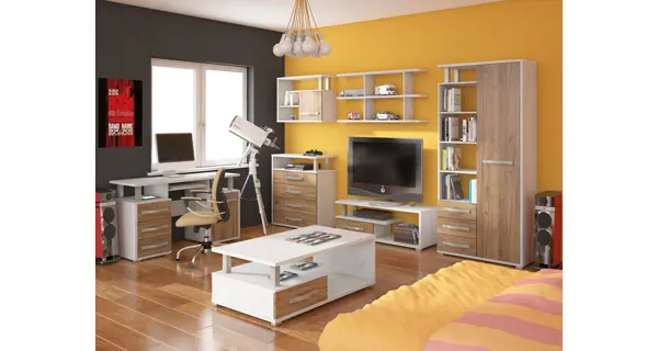 Skříň LEHUA 1D3S, craft bílý/craft zlatý