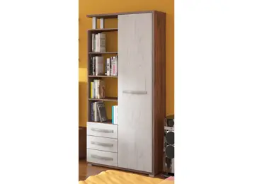 Skříň LEHUA 1D3S, craft tobaco/craft bílý