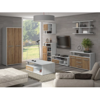 Skříň LEHUA 2D, craft bílý/craft zlatý, 5 let záruka