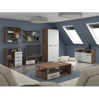 Skříň LEHUA 2D, craft tobaco/craft bílý