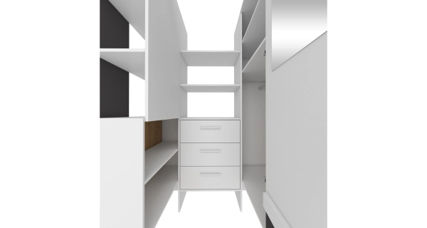 Skříň LEPON 155, dub artisan/bílá/grafit, 5 let záruka