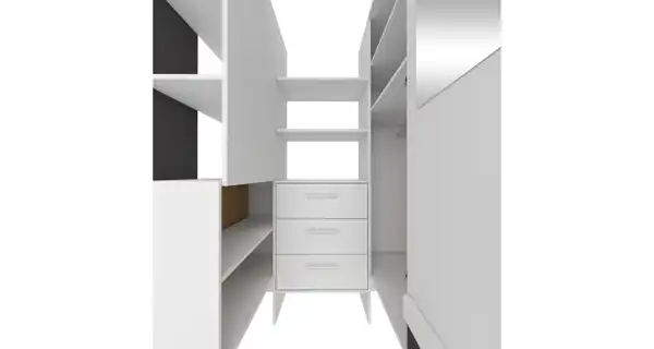 Skříň LEPON 155, dub artisan/bílá/grafit