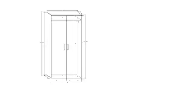 Skříň MANGONA, craft tobaco/krém