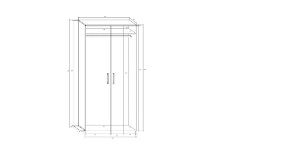 Skříň MANGONA, švestka wallis/černý lesk, 5 let záruka