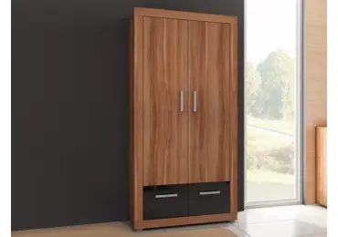 Skříň MOLTENO 2D, švestka wallis/černý lesk