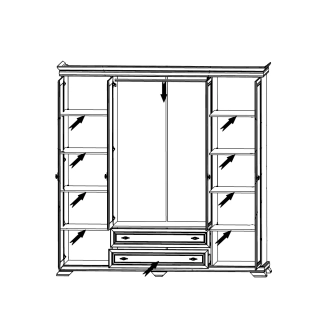 Skříň MONEDULA S3, borovice andersen