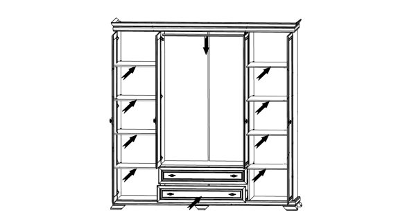Skříň MONEDULA S3, samoa king