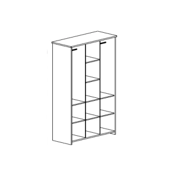 Skříň NORYCTER 3D, bílá