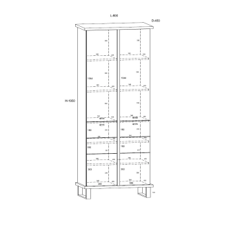 Skříň ORSOLA 4D, dub artisan/bílá