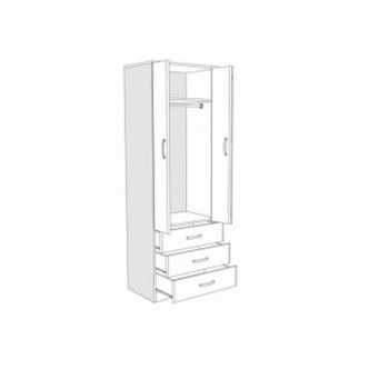 Skříň PARKER 3D3S, dub