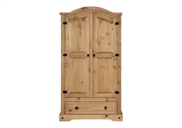 Skříň PIMBOW 2D1S, masiv borovice, vosk