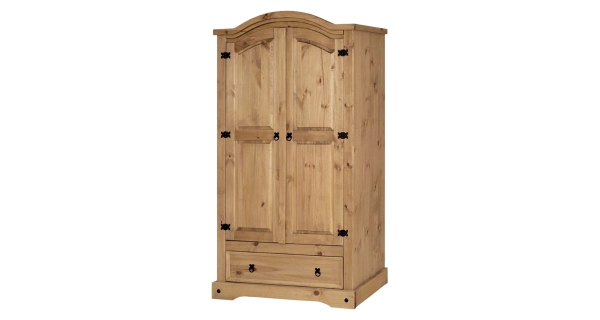 Skříň PIMBOW 2D1S, masiv borovice, vosk