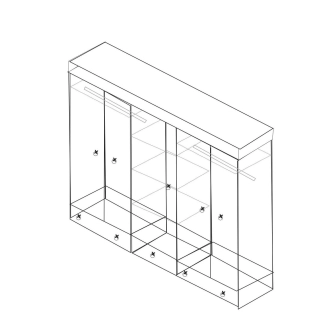 Skříň PIMBOW, masiv borovice, vosk