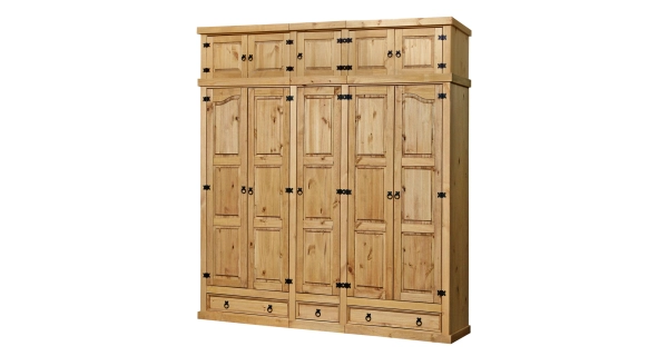 Skříň PIMBOW, masiv borovice, vosk