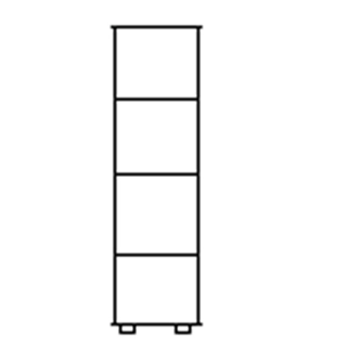 Skříň policová 1D BHAGIRA 3, masiv borovice