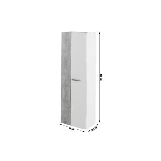 Skříň PRIMULA, bílá/beton