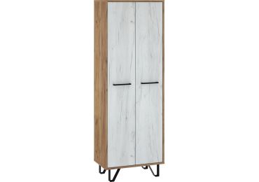 Skříň PRUDHOE 2D, craft zlatý/craft bílý