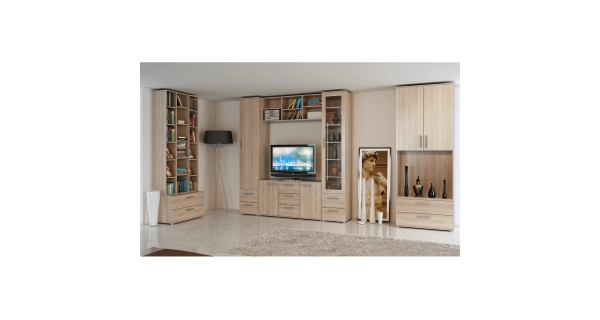 Skříň rohová TEBING, dub sonoma