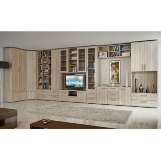 Skříň rohová TEBING, dub sonoma