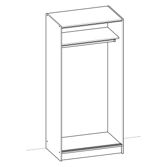 Skříň s posuvnými dveřmi GEBROULAZ, bílá