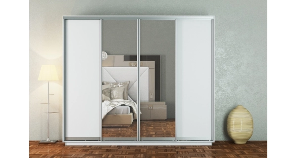 Skříň s posuvnými dveřmi TORB 280 cm, bílá