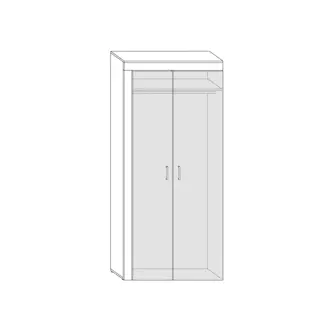 Skříň SIWANI, craft tobaco/krém