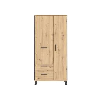 Skříň SOMONI, dub artisan/černá