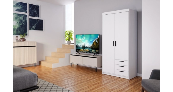 Skříň TEKEN 2D 3S, bílá