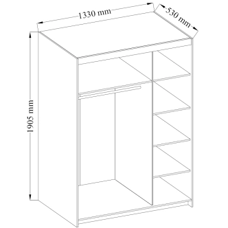 Skříň TEKEN 3D, beton