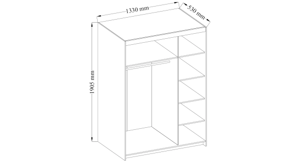 Skříň TEKEN 3D, beton